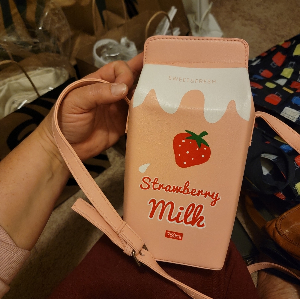 Strawberry milk purse ,brand new